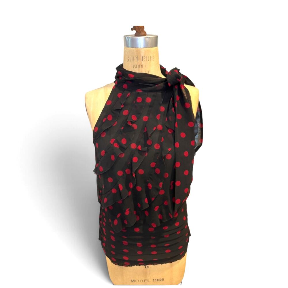 WHBM Polka Dot Illusion Halter